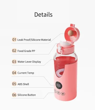 USB Charged Wireless Portable Thermos Baby Milk Bottle Warmer