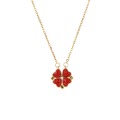 Collar plegable de cristal rojo de lujo para mujeres