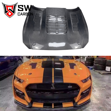 Carbon Fiber GT500 Style Hood Vent Trim for 2015-2017 Ford Mustang Coupe/Convertible