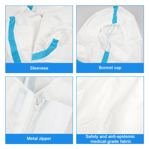 Isolamento descartável do avental do vestuário de proteção impermeável