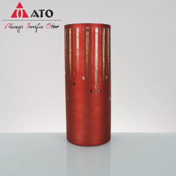 Candelador de vidrio de color rojo al por mayor Stand Clear Votive Cup Candle Talights Tallers