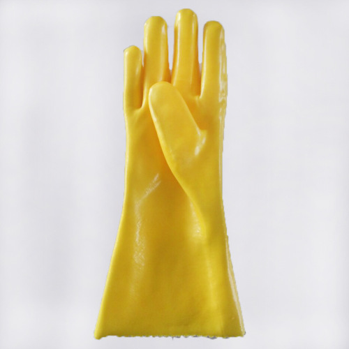 Żółta bawełna PVC wyłożona gładkimi rękawiczkami