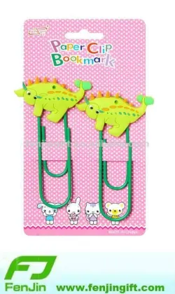 Dinosaur soft pvc book clip bookmark
