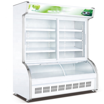 VCS-12 Vegetable Cooling Showcase: 4ft Glass Door Freezer Refrigerator for Supermarkets