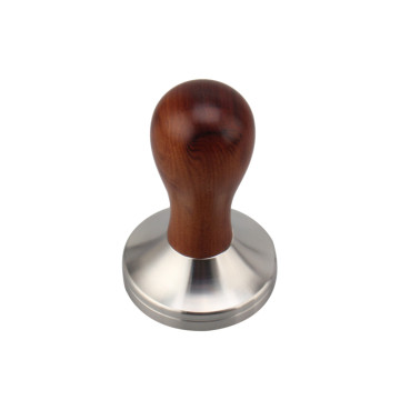 Coffee Tamper With Brown Wooden Handle