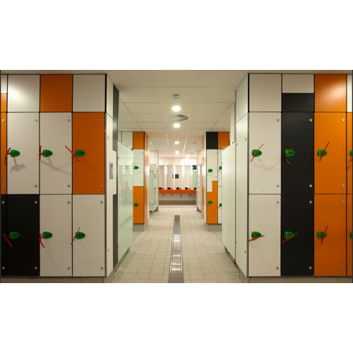 supermarket durable hpl storage 18 door lockers