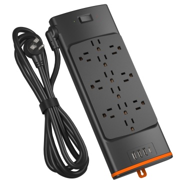 2700 Joule US 12 AC Outlet Power Strip with USB Port