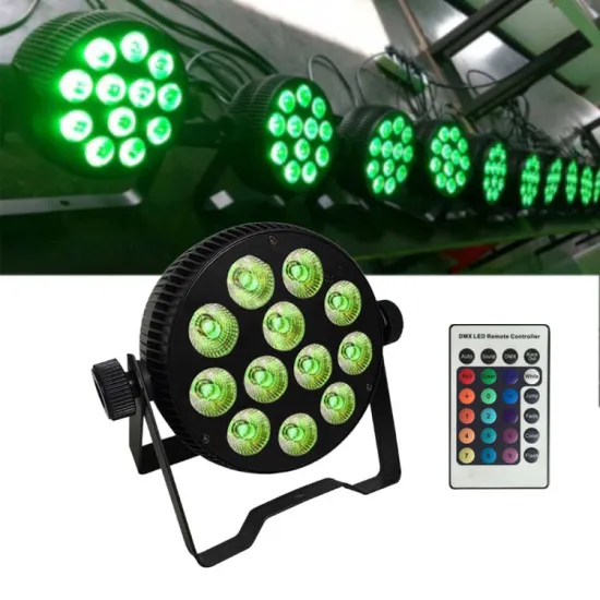 Factory Supply 12pcs 8W 4in1 RGBW IR Slim Par Light for Stage