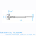 Toggle Turnbuckle Swage Stud 1/8" Wire Stainless Steel 316 Deck Cable Railing Deck Fitting