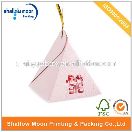 wholesale custom design eco-friendly triangle candy packaging box
