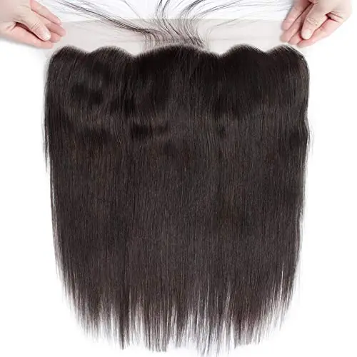 100% Virgin Human Hair Unprocessed Dounle Drawn  40 Inch Mink Virgin Brazilian Silky Straight Hair 13X6 Hd Lace Frontal Baby