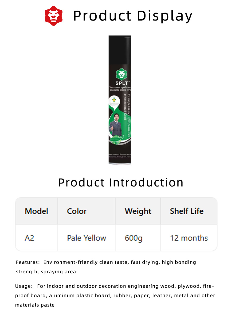 Decoration Project Heavy-Duty Spray Adhesive X