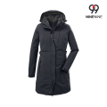 Parka funcional feminina com capuz com zíper