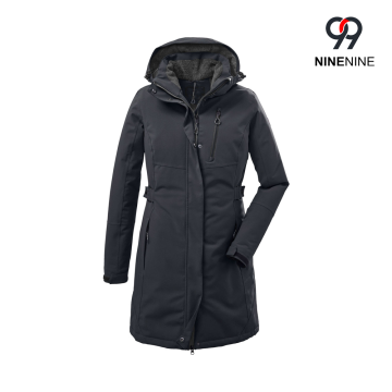 Parka funcional para mujer con capucha con cremallera
