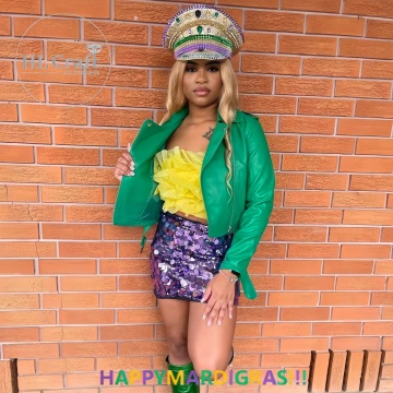 Topi Karnival Diamond Sequined untuk Mardi Gras dan Burning Man