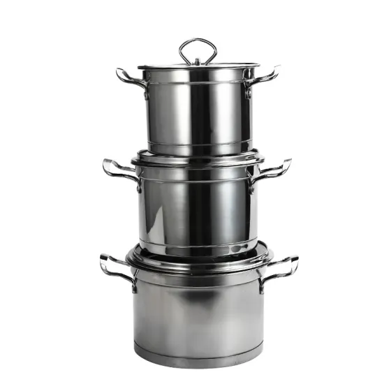 Belly Soup Pot Cooking Stainless Steel Camping Pot Set