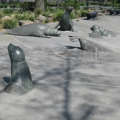 Hot Casting Outdoor Decorative Bronze Sea Lion Statue