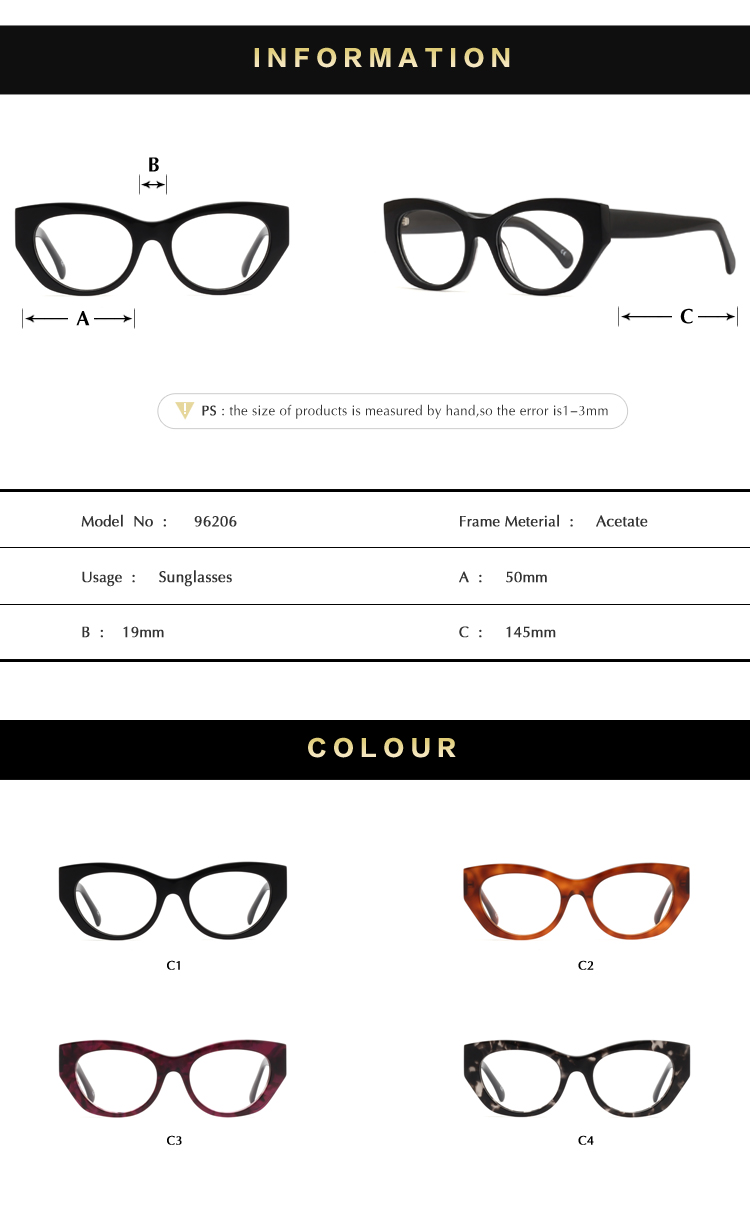 Women Luxury Acetate Optical Frame Glasses
