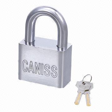Solid Brass/Iron Padlock with Closed Shackle, S-Shaped Key, Anti-theft Structure, 20,000 Combination
