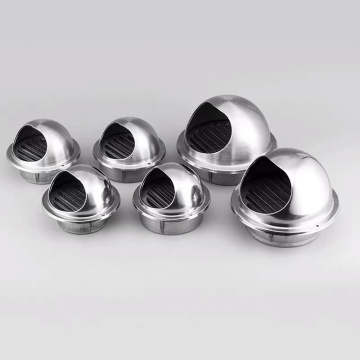 4-6 Inch Stainless Steel Round Bull Nosed ExternalExtractor Wall Vent Outlet