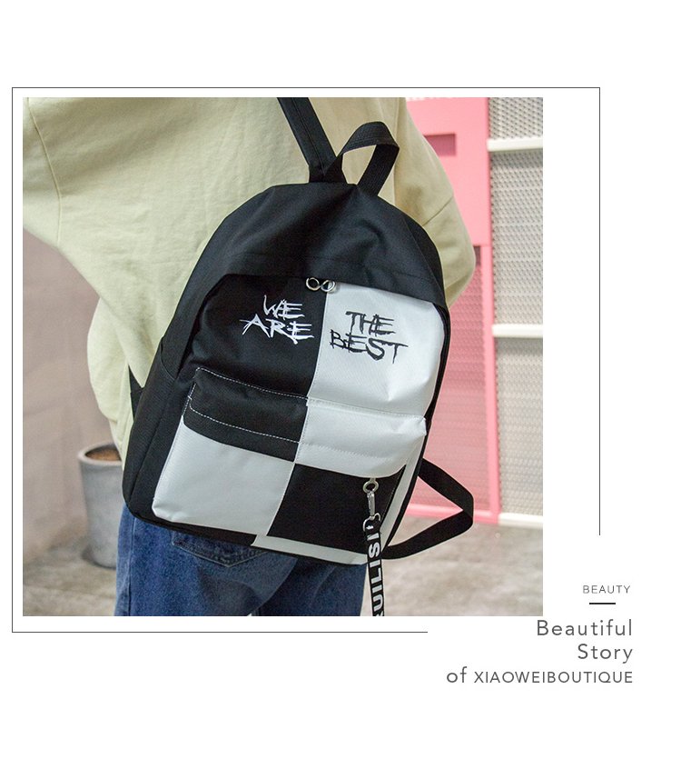  fashion color contrast backpack