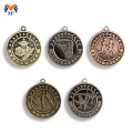 Medalha esportiva de metal personalizada com fita amarela