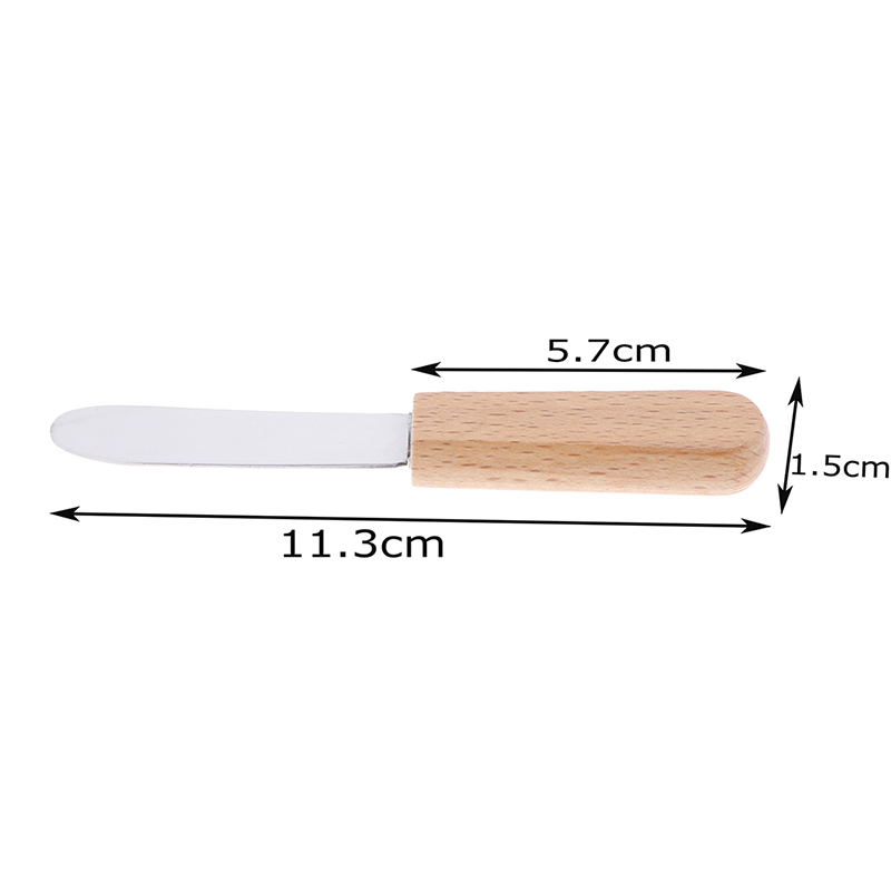 1PC Stainless Steel Cutlery Cream Scraper Wood Handle Butter Spatula Breakfast Jam Cheese Tool Kitchen Accessories