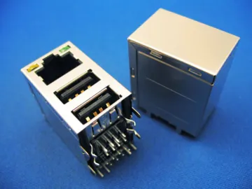 Double USB RJ45 Connector