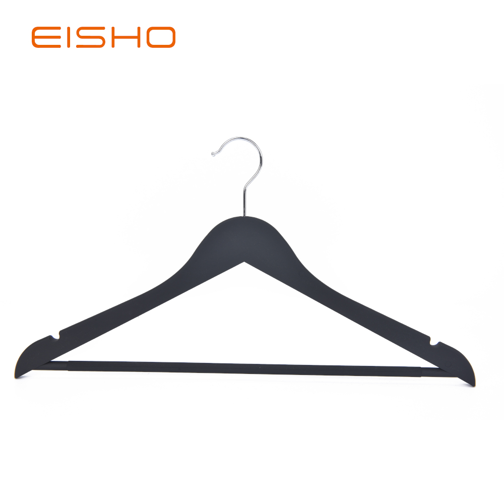 Whosale Eisho Solid Wood Coat Wooden Hanger For Garment