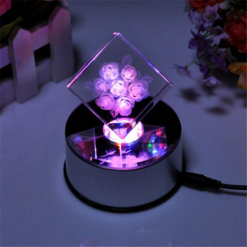 Custom Made Clear K9 Glass Cube - Venus de Milo Engraved 3D Laser Crystal Souvenir