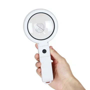 Portable Folding Double Lens Magnifying Glass with LED Hand-Free Table Stand