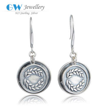 925 Sterling Silver Hook Vintage Coin New Designs Earrings