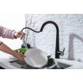 Schwarz 304 Edelstahl Pull Down Kitchen-Wasserhahn down