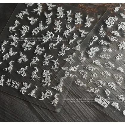Redanco DIY Self-Adhesive 5D Nail Art Stickers - Phoenix Design