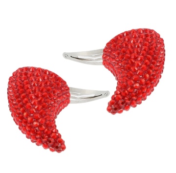 Halloween Devil Horn Hairpin dengan Berdi Berlian dan Rhinestones untuk Cosplay