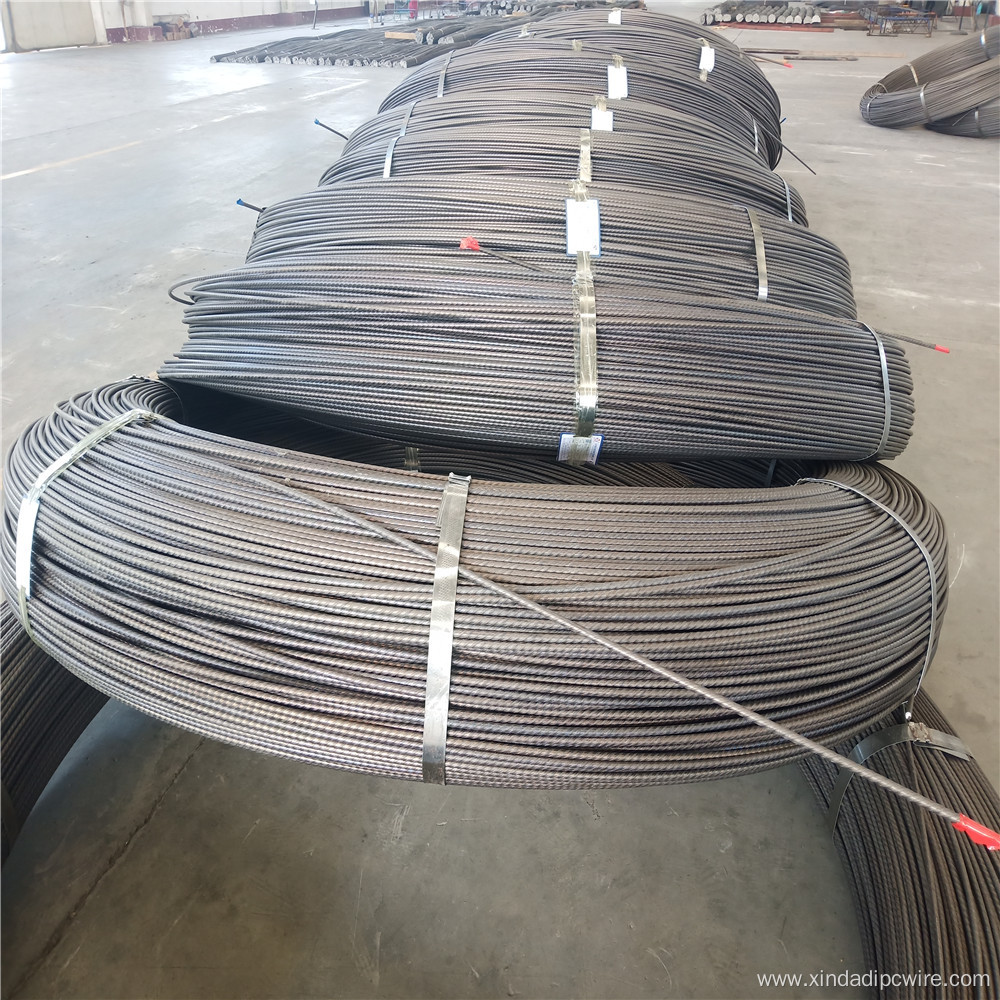 High Carbon 6MM PC Steel Wire Indented Wire