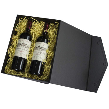 Magnetic Folding Luxury Red Paper Cardboard Wine Bottle Gift Box