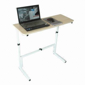 Computer Table with Lifting Function, Made of Metal Cube and Wood Materials