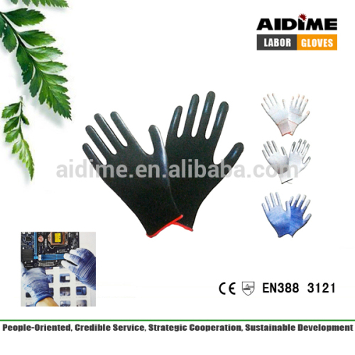 Latex gloves polyester working thread glove