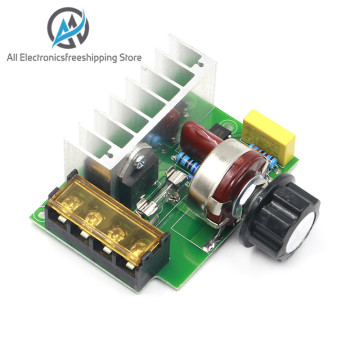 4000W 0-220V AC SCR Electric Voltage Regulator Motor Speed Controller Dimmers Dimming Speed With Temperature Insurance