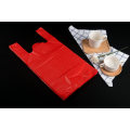 Plastic Company 100PCS Supermarket Transparent Plastic Bags with Handle Shopping Bag For Stalls Shop