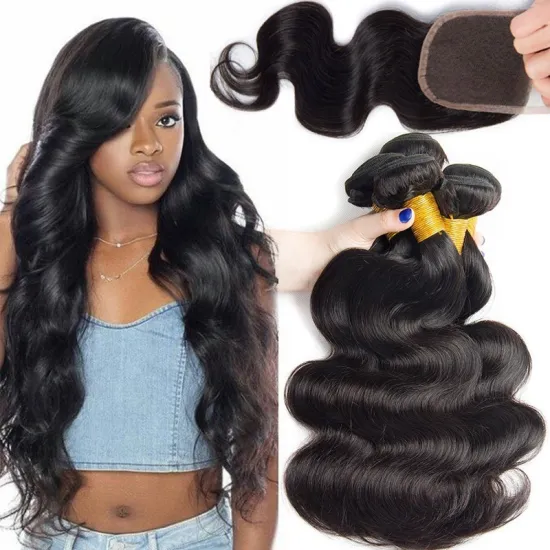 Wholesale Virgin Brazilian Hair Weave Vendors, 100% Brazilian Human Hair Grade 9A Virgin Hair Extension Bundles With Closure