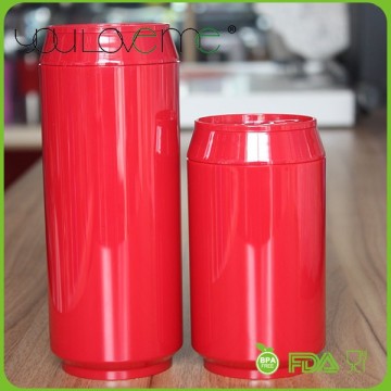Double wall red and blue beverage drinking,cheap cola can