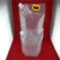 Custom different size transparent stand up spout pouch