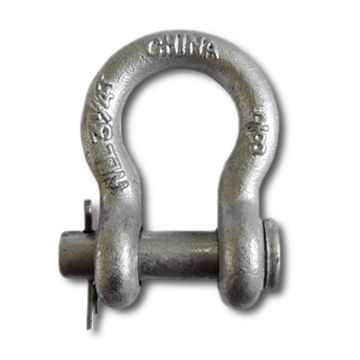 US Type Round Pin Anchor Shackles, Made of Carbon Steel, with E-galvanized and Hot-dip Galvanized