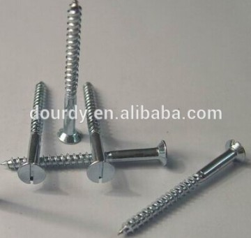 wood screw Slotted flat head