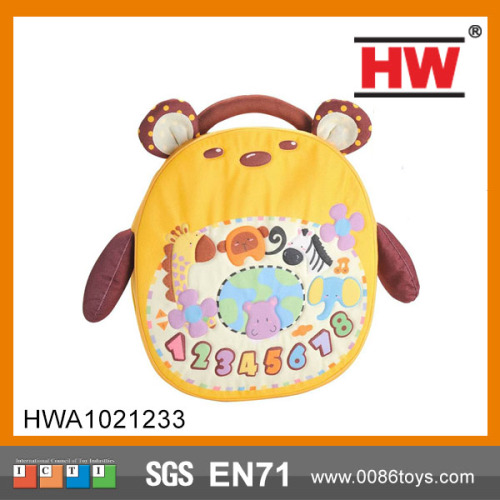 funny Bear Bag with music cartoon  baby backpack