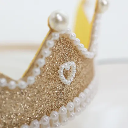 Kids Girls Glitter Headband Crown for Birthday Party