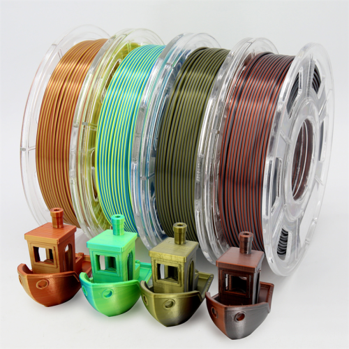 Dual-Color Shiny Silk PLA Filament 1.75mm