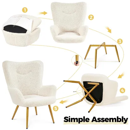 Ivory Downy Soft Backrest Barrel Chair